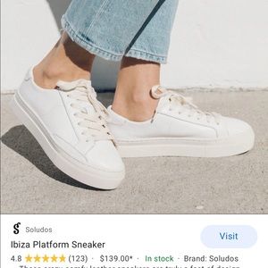 Soludos white platform sneakers